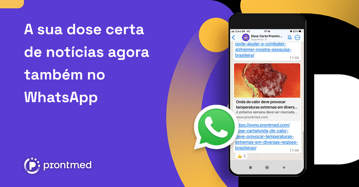 Dose Certa agora tem canal no WhatsApp. Siga para receber as notícias da semana!